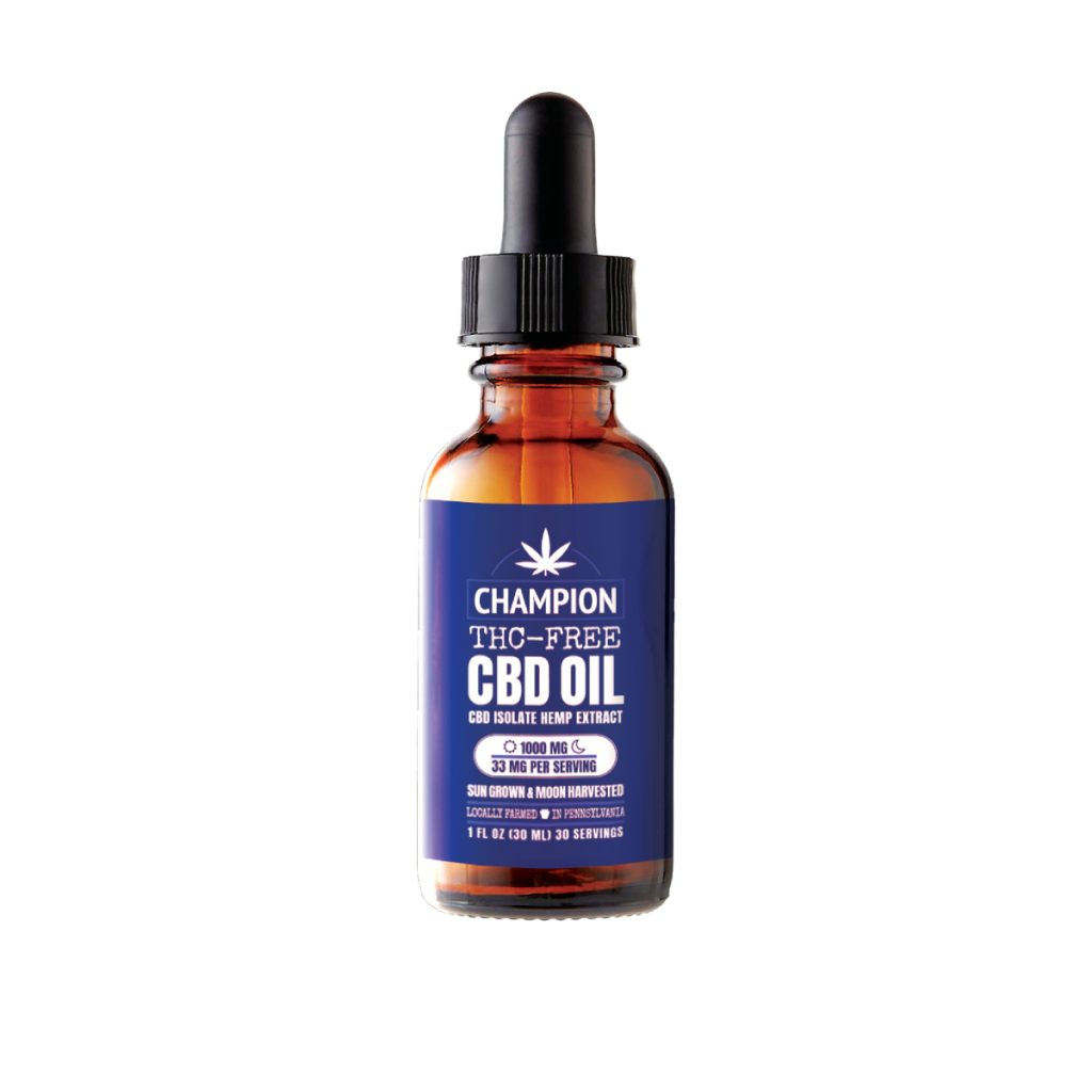 Champion Hemp Farms 1,000mg THC Free CBD Oil