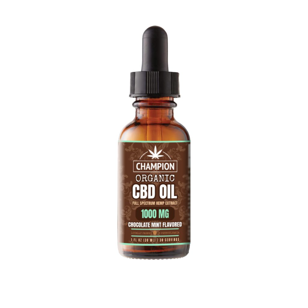 Champion Hemp Farms 1000mg Full Spectrum CBD Oil Chocolate Mint Flavor