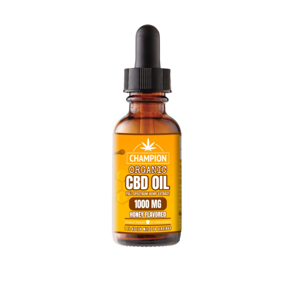 Champion Hemp Farms 1000mg Full Spectrum CBD Oil Honey Flavored