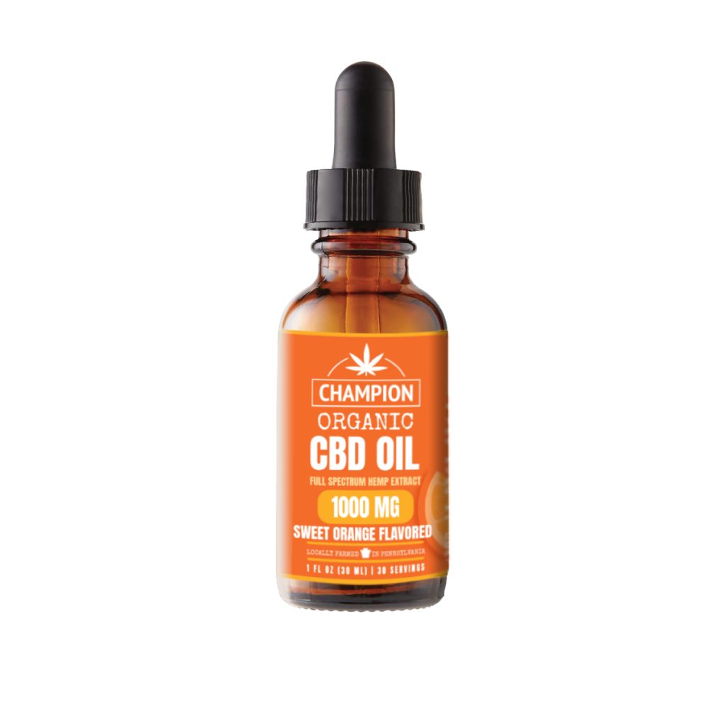 Champion Hemp Farms 1000mg Full Spectrum CBD Oil Sweet Orange Flavor