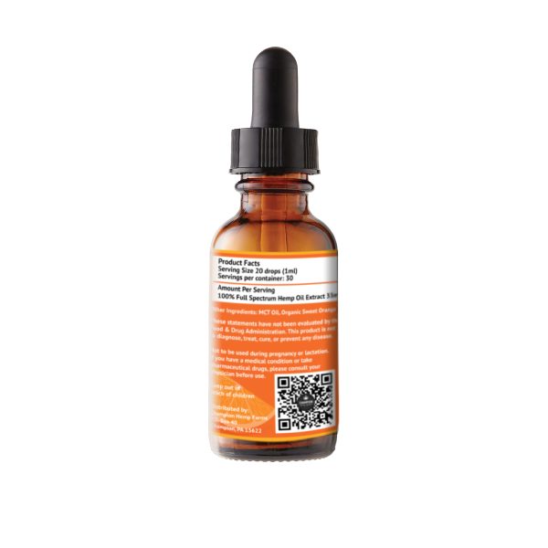 Champion Hemp Farms 1000mg Full Spectrum CBD Oil Sweet Orange Flavor